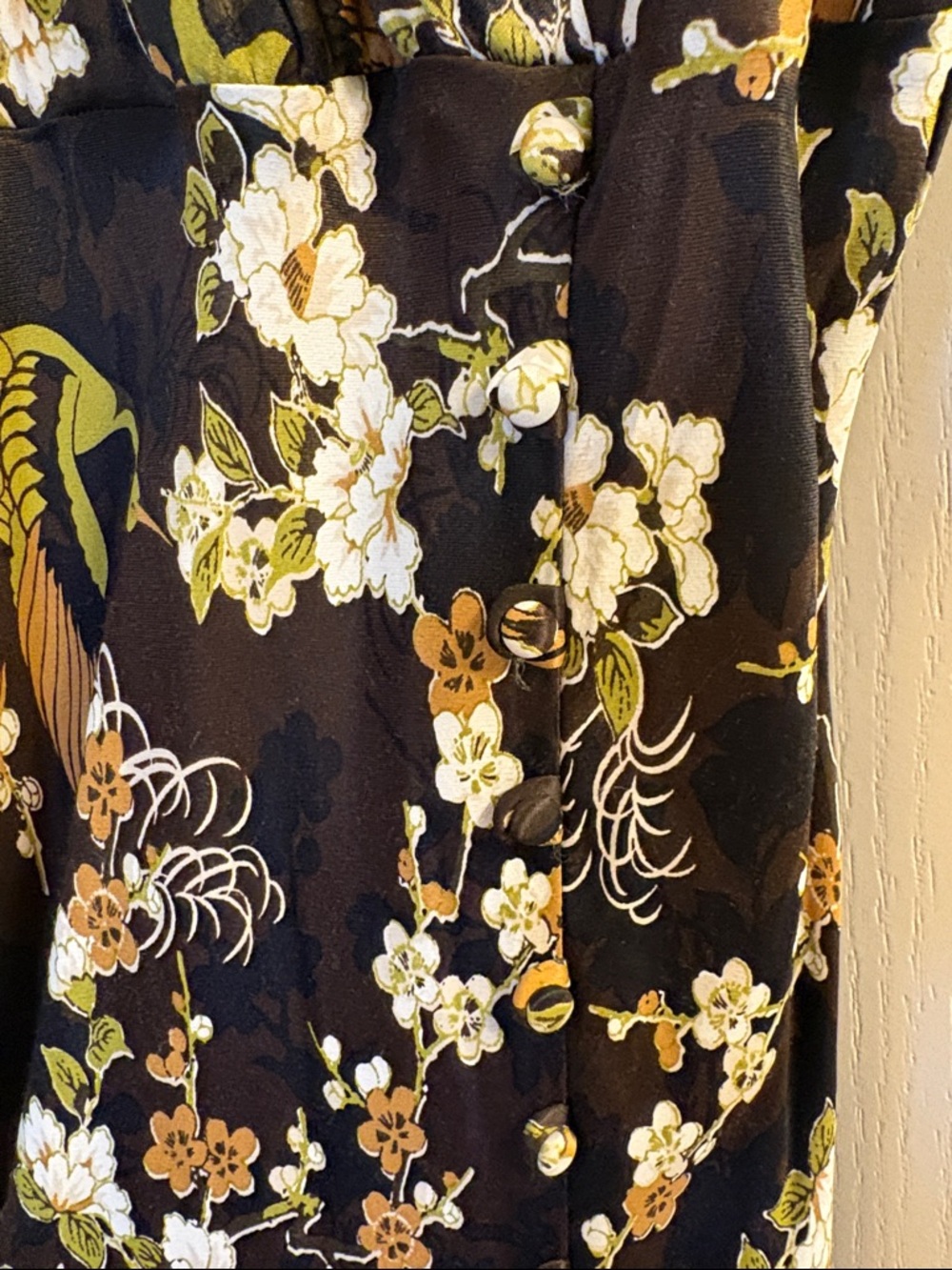 Dark Brown Floral Maxi Slip Dress with Spaghetti Straps - Picture 11 of 13